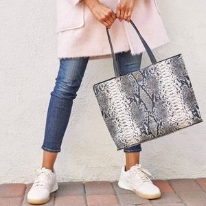 summer & rose snakeskin tote